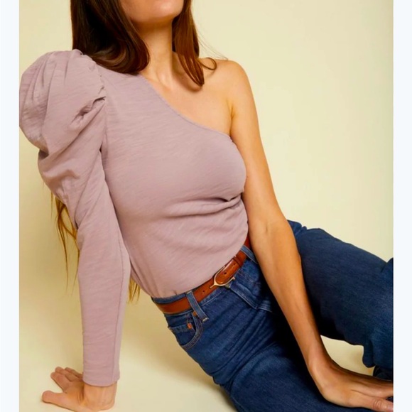 Nation Ltd Asymmetrical Sweatshirt | Statement Puff Sleeve‎ | Women’s Medium - Picture 1 of 11